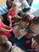 Rodzinne czytanie w grupie Motylków- czyta mama Ani 